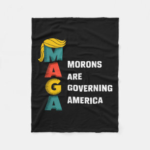 Moronen regieren Amerika Trump lustig Fleecedecke