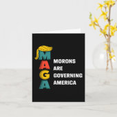 Moronen regieren Amerika Trump lustig Karte (Gelbe Blume)