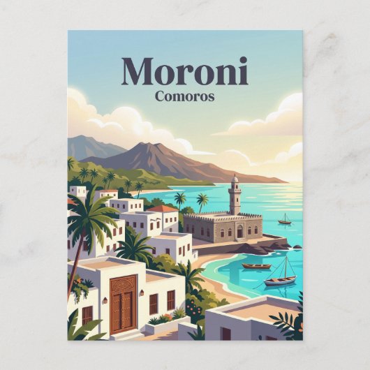 Moroni Komoren Postkarte (Vorderseite)