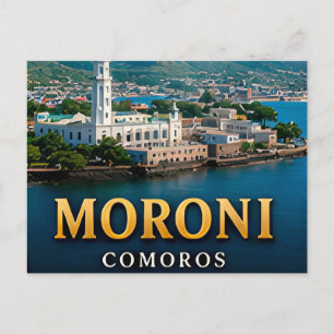 Moroni Vulkanische Gipfel und Indischer Ozean Para Postkarte