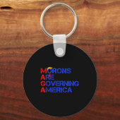 Morons Are Governing America Funny Trump 2024  Schlüsselanhänger (Vorderseite)