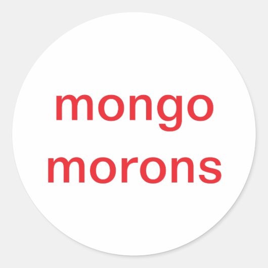 Morons dummus drumpf Hankamer Artjunkhaus Comic Runder Aufkleber (Vorderseite)