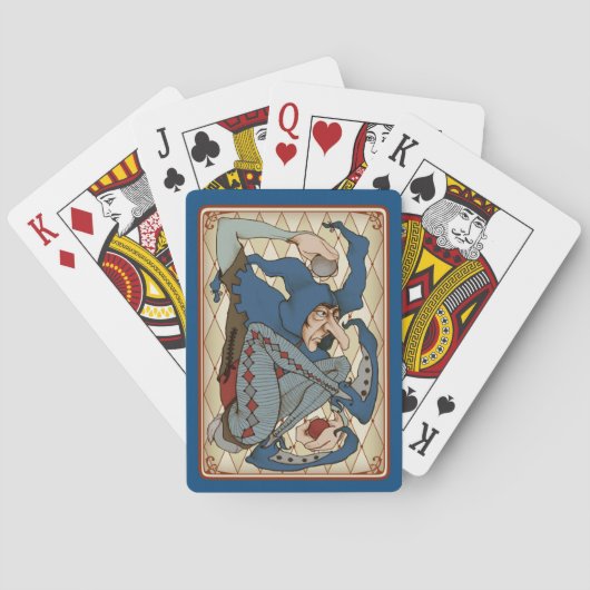 Morose Jester Bicycle Playing Cards Blue Gray Spielkarten (Rückseite)