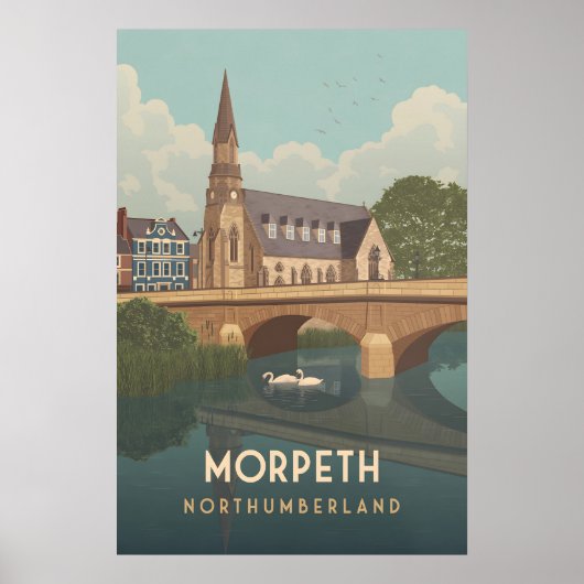 Morpeth Northumberland Reiseplakat Poster (Vorne)
