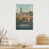Morpeth Northumberland Reiseplakat Poster (Küche)