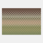 Morph Green Brown Paper Pack 3 Geschenkpapier Set (Vorderseite 3)