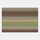 Morph Green Brown Paper Pack 3 Geschenkpapier Set (Vorderseite)
