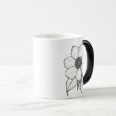 Morphing Tasse 11 oz - Blumengestalt Kontur Design (VorderseiteRechts)