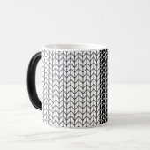 Morphing-Tasse "BLACK & WHITE STRICK" Verwandlungstasse (Vorderseite Links)