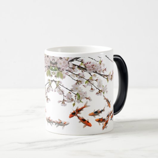 Morphing Tasse - Cherry Blossom & Koi Fish Art Des (VorderseiteRechts)
