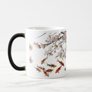 Morphing Tasse - Cherry Blossom & Koi Fish Art Des