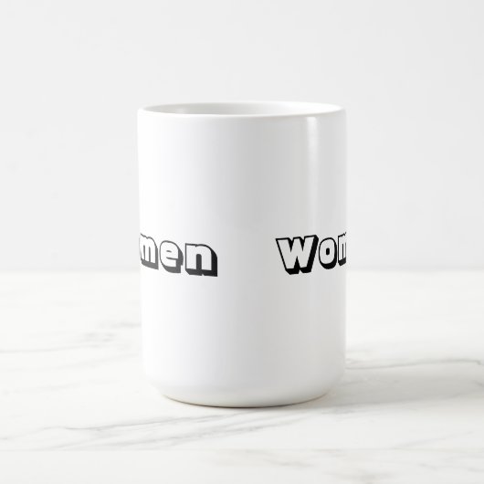 Morphing Tasse - "Frauen" Textname gedruckt (Zentrum)
