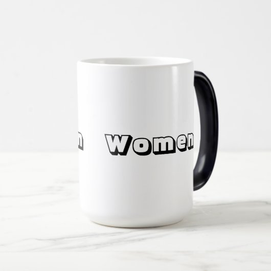 Morphing Tasse - "Frauen" Textname gedruckt (VorderseiteRechts)