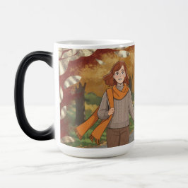 Morphing-Tasse für Herbstspaziergänge Verwandlungstasse