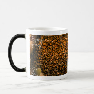 Morphing-Tasse mit Kaffeethema Verwandlungstasse