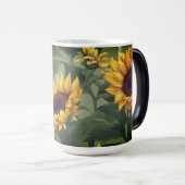 Morphing Tasse - Sonnenblume Abstrakt #699 (VorderseiteRechts)