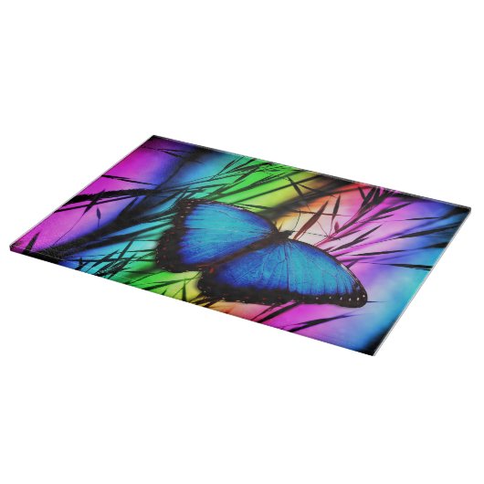 Morpho auf Rainbow Schneidebrett (Ecke)