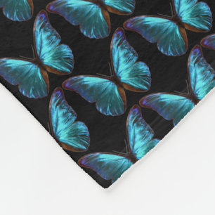 Morpho Blauer Schmetterling Fleecedecke