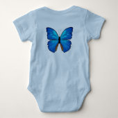 Morpho Blue Butterfly Baby Strampler (Rückseite)