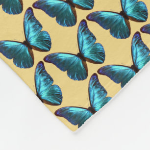 Morpho Blue Butterfly Blanket Fleecedecke