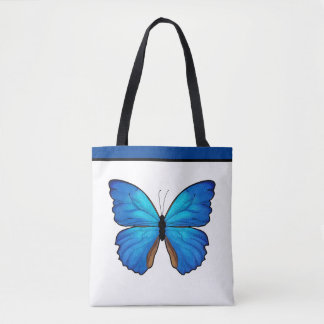 Morpho Blue Butterfly mit Namen Tasche