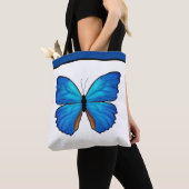 Morpho Blue Butterfly mit Namen Tasche (Von Nahem)
