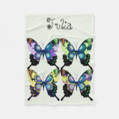 Morpho Blue Elegant Butterflies Fleece Blanket (Vorderseite)