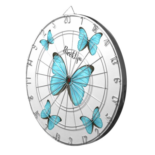 Morpho butterflies cartoon illustration dartscheibe (Vorderseite rechts)