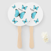 Morpho butterflies cartoon illustration  fächer (Vorne und Hinten)