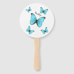 Morpho butterflies cartoon illustration  fächer