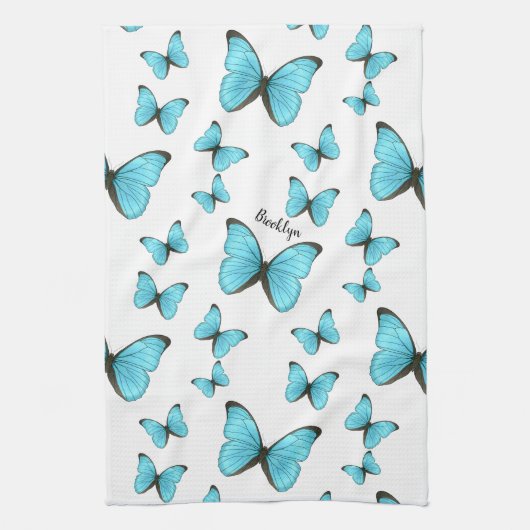 Morpho butterflies cartoon illustration   geschirrtuch (Vertikal)