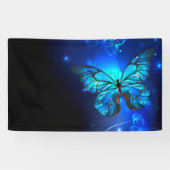 Morpho Butterfly im dunklen Hintergrund Banner (Horizontal)