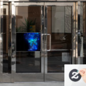 Morpho Butterfly im dunklen Hintergrund Fensteraufkleber (Büro Tür)