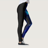 Morpho Butterfly im dunklen Hintergrund Leggings (Rechts)