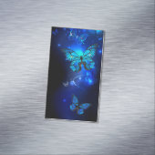 Morpho Butterfly im dunklen Hintergrund Magnetische Visitenkarte (Beispiel)
