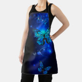 Morpho Butterfly im dunklen Hintergrund Schürze (InSitu)