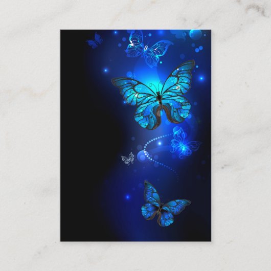 Morpho Butterfly im dunklen Hintergrund Visitenkarte (Vorderseite)