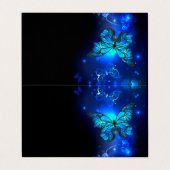 Morpho Butterfly im dunklen Hintergrund Visitenkarten (Außenseite Aufgefaltet)