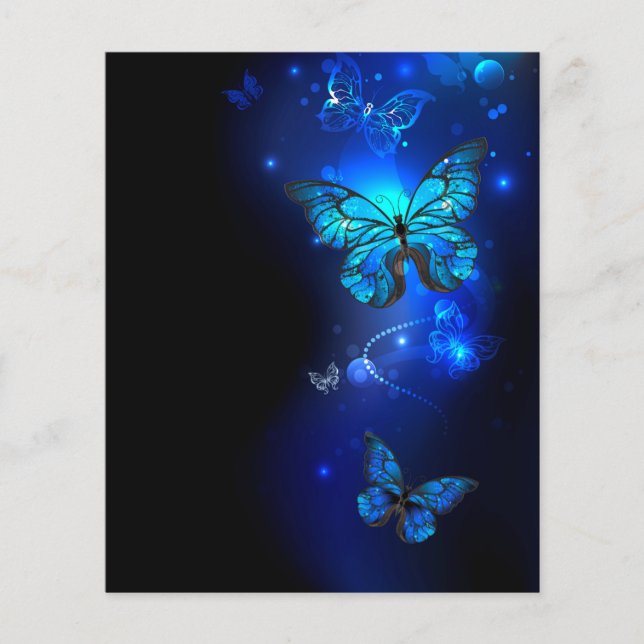 Morpho Butterfly in the Dark Background (Vorderseite)