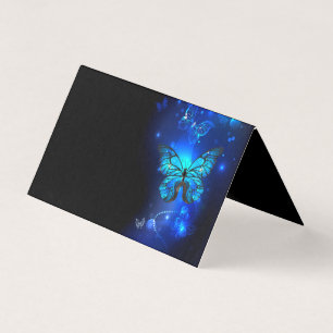 Morpho Butterfly in the Dark Background