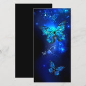 Morpho Butterfly in the Dark Background Ankündigung (Vorne/Hinten)
