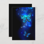 Morpho Butterfly in the Dark Background Ankündigung (Vorne/Hinten)