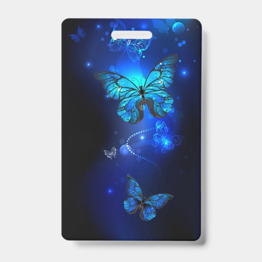 Morpho Butterfly in the Dark Background Ausweis (Vorderseite)