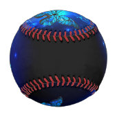 Morpho Butterfly in the Dark Background Baseball (Rückseite)