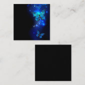 Morpho Butterfly in the Dark Background Begleitkarte (Vorne/Hinten)