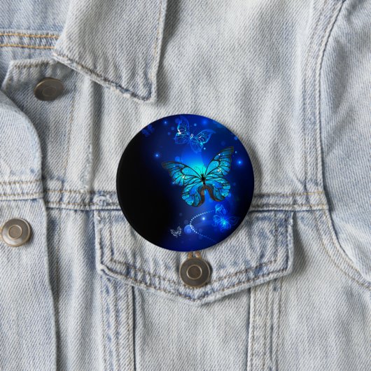 Morpho Butterfly in the Dark Background Button (Beispiel)