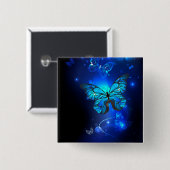 Morpho Butterfly in the Dark Background Button (Vorne & Hinten)