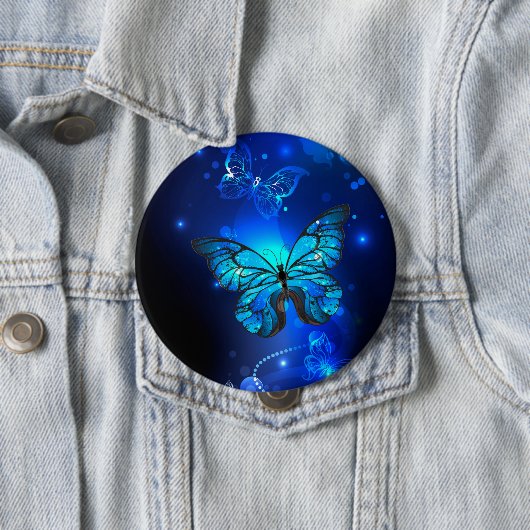 Morpho Butterfly in the Dark Background Button (Beispiel)