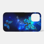Morpho Butterfly in the Dark Background Case-Mate iPhone Hülle (Rückseite (Horizontal))