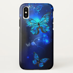 Morpho Butterfly in the Dark Background Case-Mate iPhone Hülle